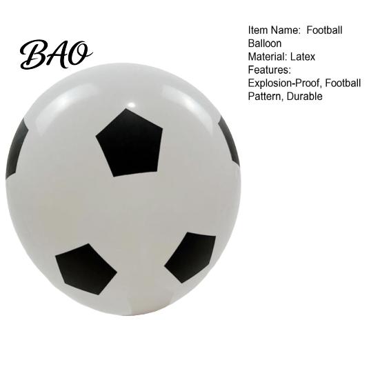 Football Balloon 36 Inch Balloons, Explosion-Proof Latex Soccer Print Party Thick Sports Theme Decor for Game Day, Fan Supplies Event