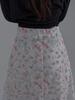 Sorry, Too Much Love Embroidered Sheer A-Line Skirt_White