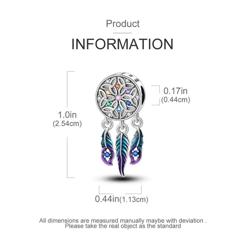 Traumfänger Feder Perlen Kupfer Original Perlen Passen Original Charms Armband Perlen Schmuck Geschenke Für Frauen