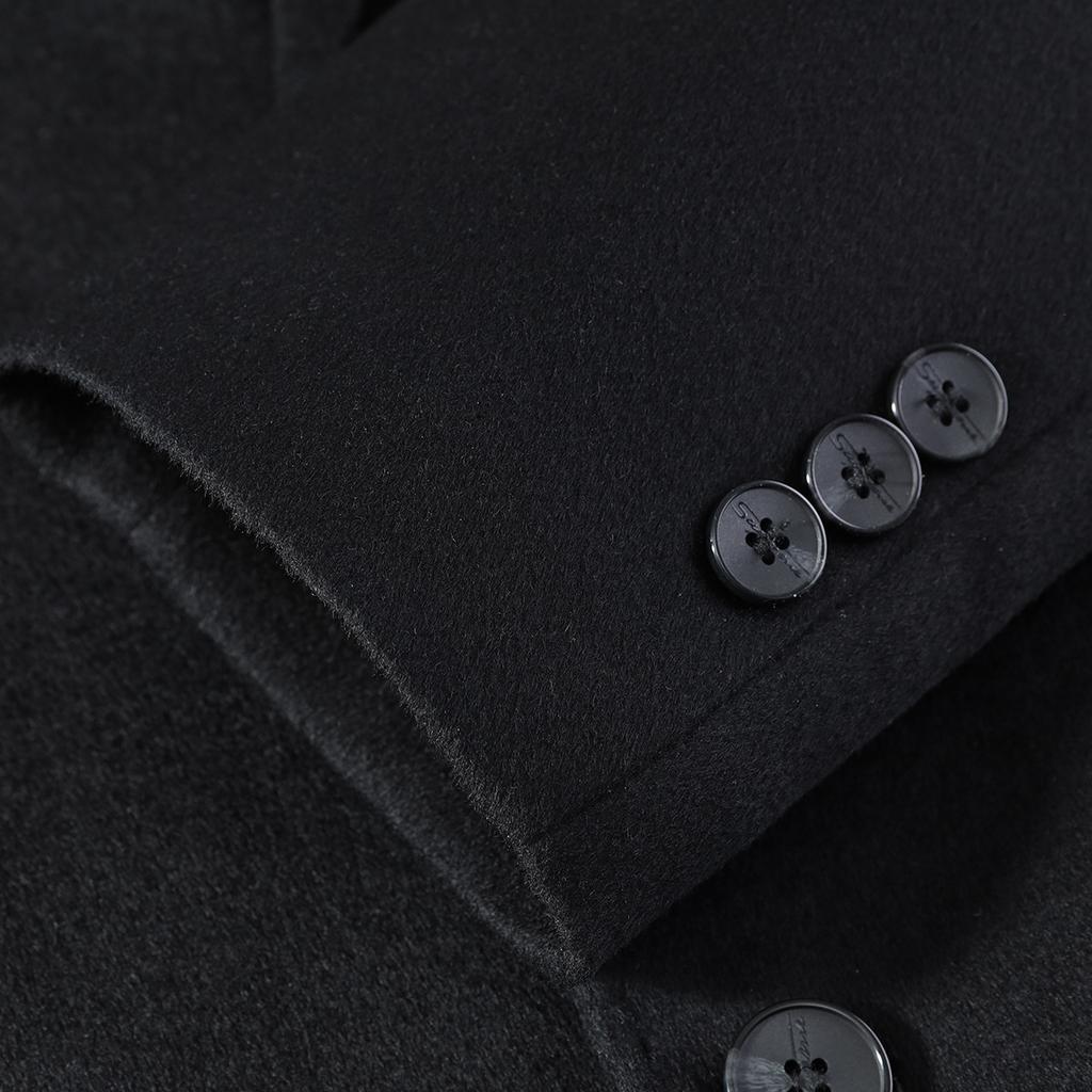 90 Fluffy White Duck Down Winter Light Luxury Fashion Cashmere Wool Warm and Stylish Woolen Coat
