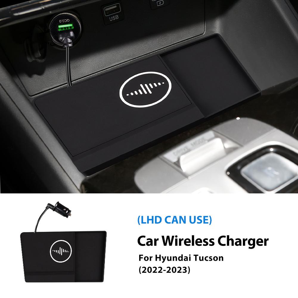 15W Fast Charging Car Wireless Board For Hyundai Tucson   Decoration Phone Fast Charge Holder Accessories Left Hand Drive