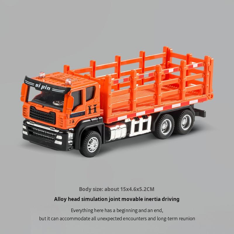 Alloy Dump Truck Flat Trailer Fuel Tank Car Model Removable Engineering Transport Container Lorry Vehicle Toy For Boy