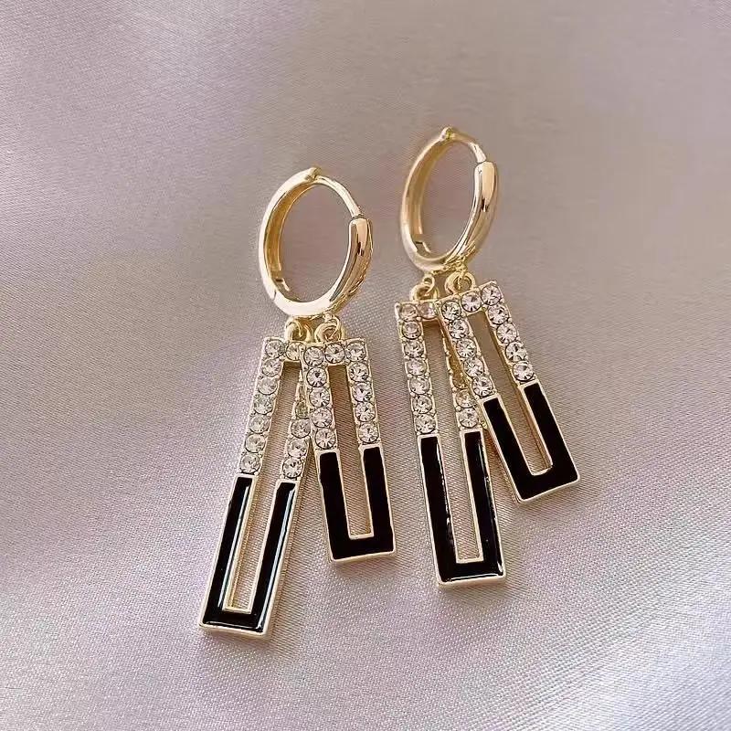 S925 Silver Needle Cat's Eye Stone French Petal Earrings for Women Accessory Personalization Jewelry Accessories