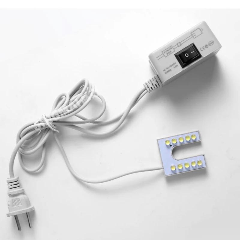 EU/US Plug Sewing Machine Light 10LED/COB U-Shape Flexible Industrial Lighting Lamp Magnetic Base Working Lights For Workbench