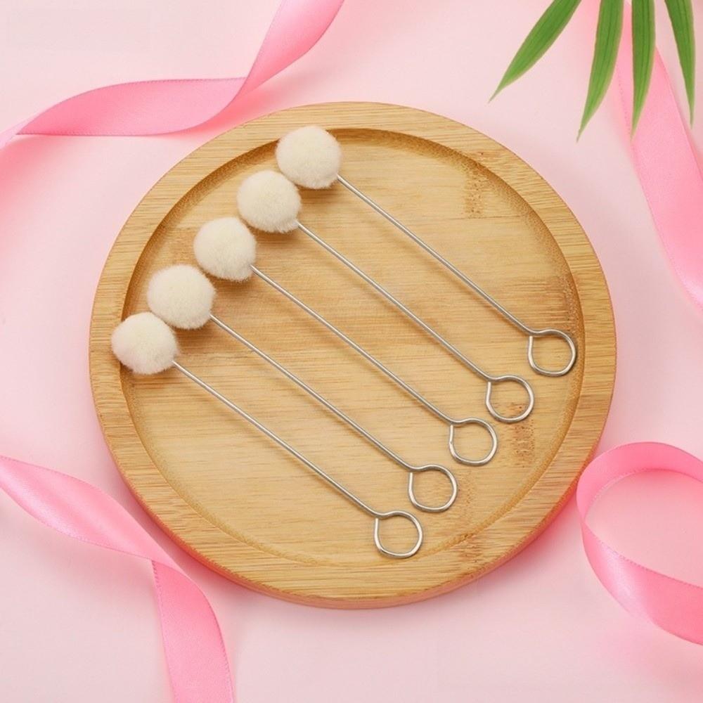 Dauber Assisted Leather Wool Balls Brush Metal Handle Leather Dyeing Brush  DIY Leather Tool