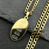 Islamische Koran Medaille Ovaler Anhänger Halskette für Frauen Männer Edelstahl Gold Farbe Muslimischer Gott Hip Hop Kette Amulett Schmuck Geschenk