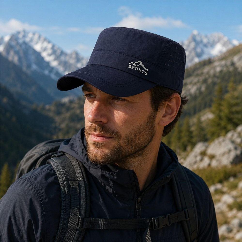 Quick Drying Flat Top Hat Breathable Sports Running Cap Unisex Sunscreen Cap Women Men