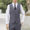 Herren Anzugweste Smart Casual Ärmellose Weste Einreihig Einfarbig Business Hochzeit Formelle Anzugwesten Frühling Sommer Herbst