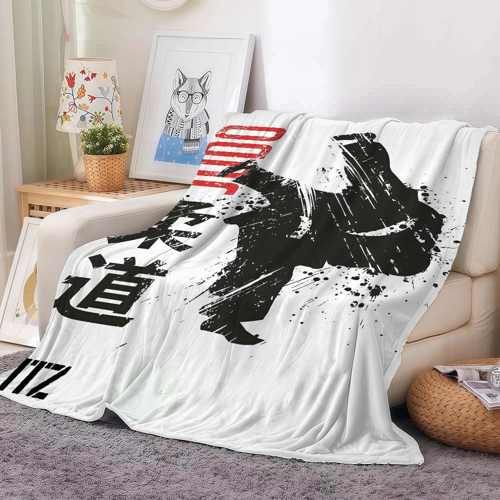 Fashion print Judo Blanket For Sofa Office Bed Plane Travel Sleep Read Relax Camping Soft And Warm