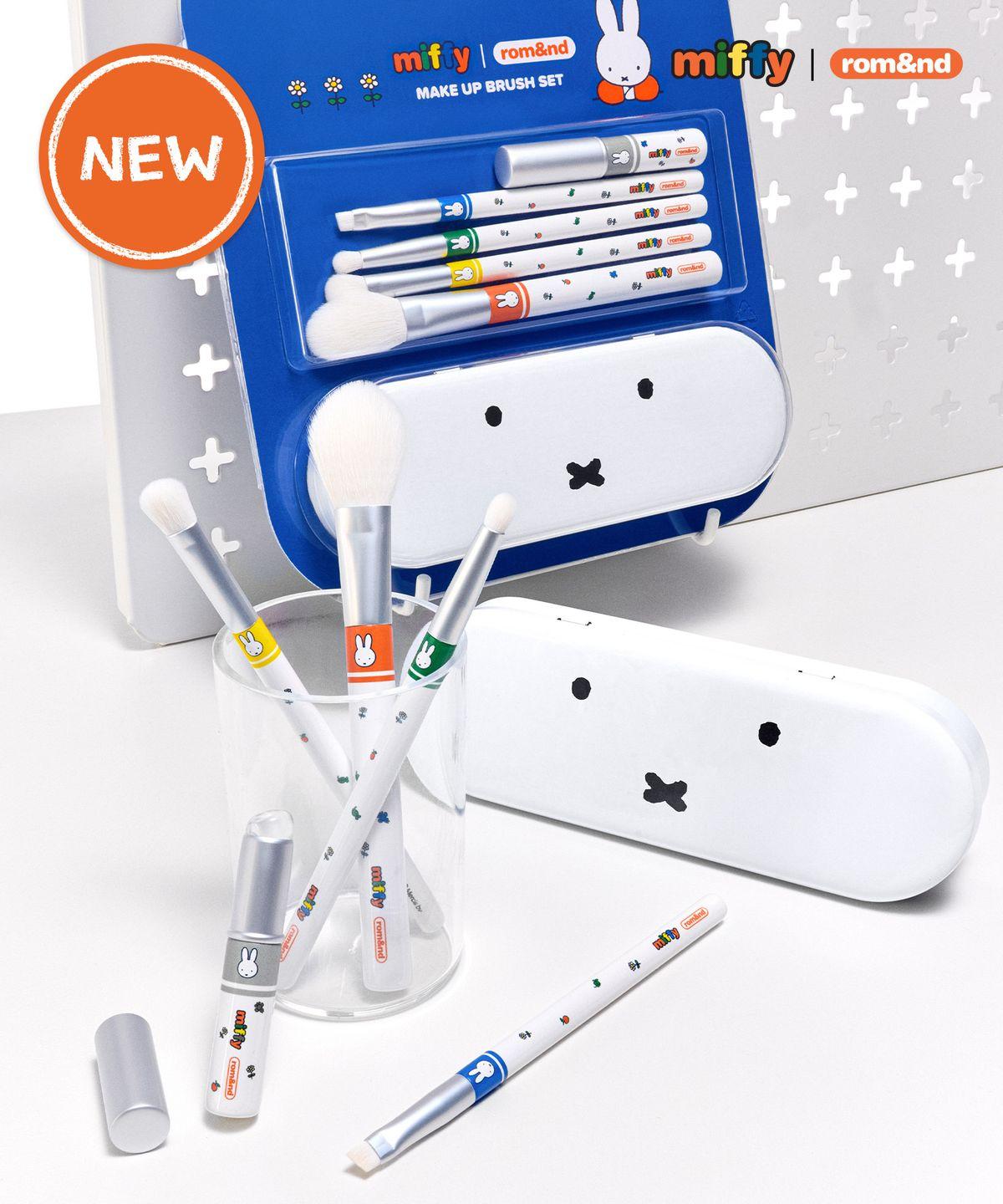 [NEW/Miffy Collaboration] Miffy 5-Piece Brush Set + Pencil Case Pouch