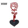 Easy To Assemble Ornament Rose And Heart Sculpture, 3D Printed Red Ornament, Mom Stem Detachable Flower Decoration Statue, Mother's Day Birthday