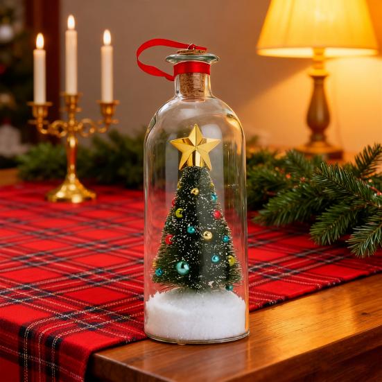 Vánoční stromek Zpráva v láhvi Nahrávatelný hlas Vánoční ozdoba na stromek s přehráváním Korková zátka Zasněžená scéna v láhvi Vánoční dárky jako výslužka na párty