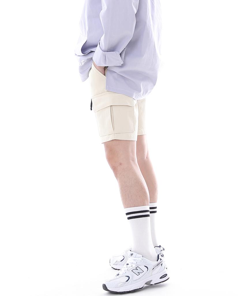 Seinteukeulu Comfortable Modern Cargo Shorts Cm-1200C Cream