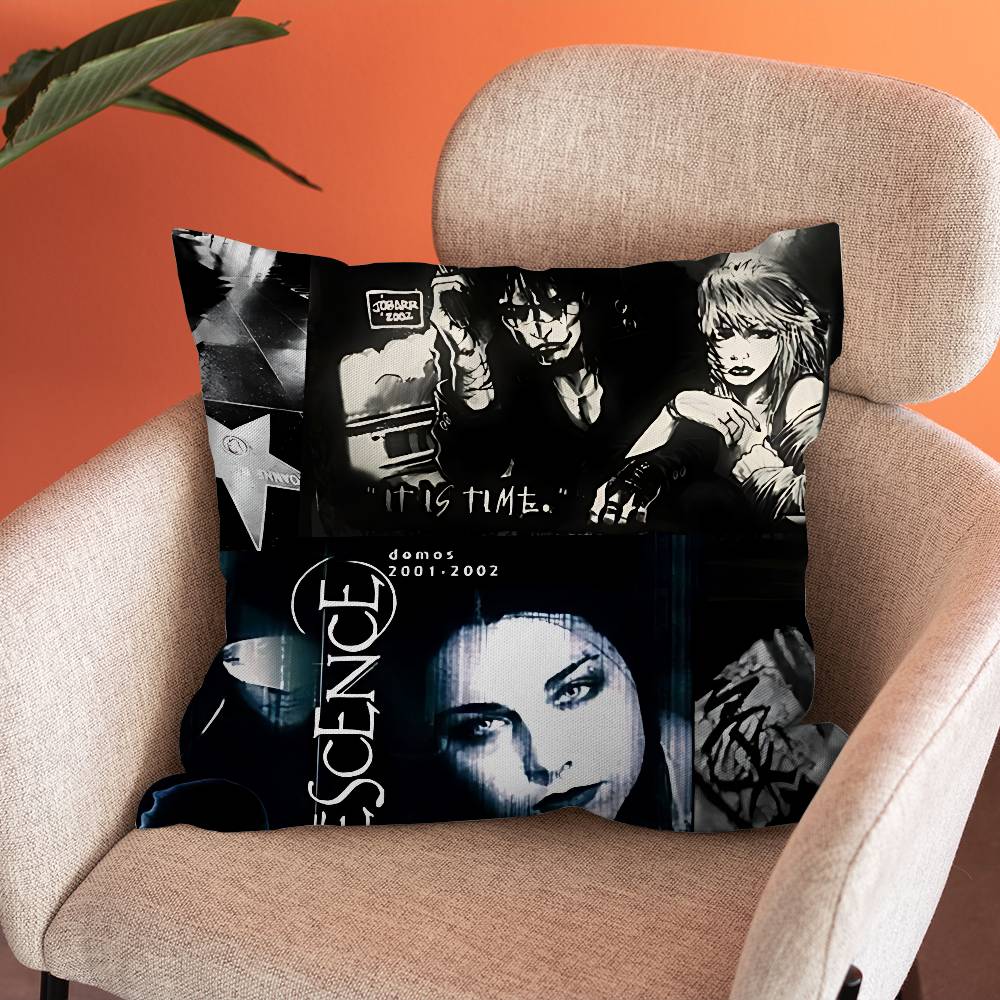 E-Evanescence A-Amy Lee Наволочка Fallen для Декора Дивана Дома Машины Офиса Печатная Наволочка для Подушки Декорации и Защита 12x12Inch