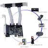 TXB076 ASIX/AX99100 Chip Pcie 1 Parallel to 2 Serial COM Port RS232 to 9-pin Expansion Card