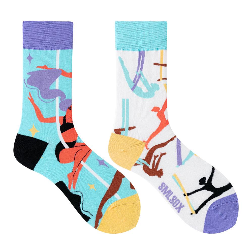 Calzini AB Asimmetrici Trendy Divertenti per Coppia Anatra Mandarina Colorati Calzini a Mezza Gamba SMLSOX