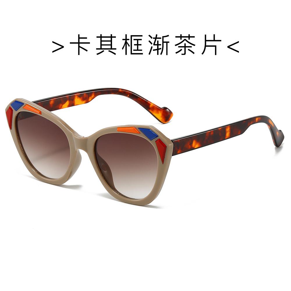 Cat'S Eye Large Frame Sunglasses Personalized Women'S Sunglasses High-End Catwalk Sunglasses