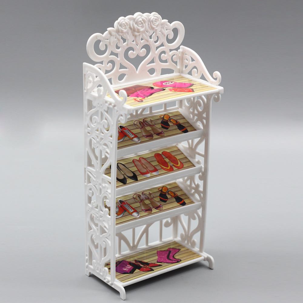 Doll Simulation Furniture Shoe Rack & Shoe for Case Children Sand Toy Model