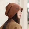 Wool Hat for Women American Casual and Versatile Cold Hat on Both Sides Can Wear Knitted Hats with A Large Head Circumference To Show Small Face