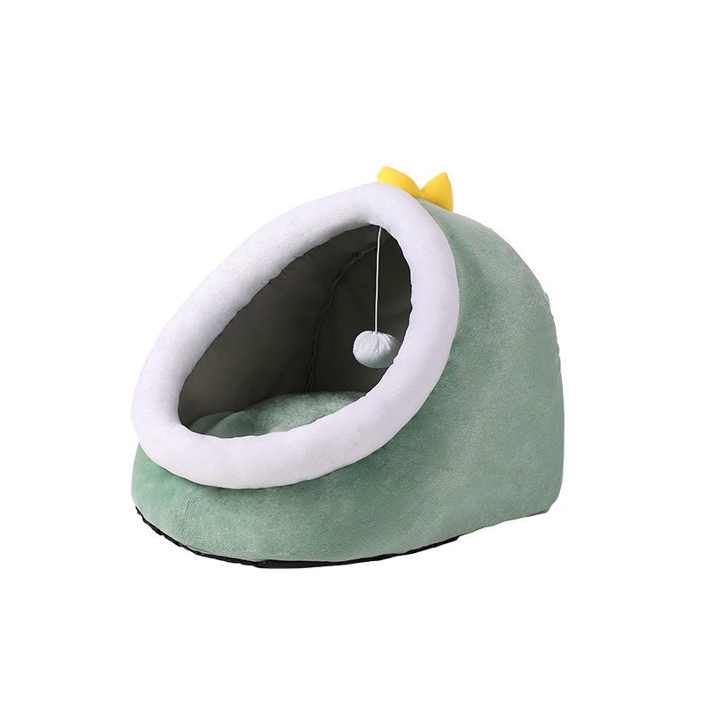 

Pet Cat Products Dog Nest Semi Closed Dinosaur Soft Breathable Comfortable Warm S