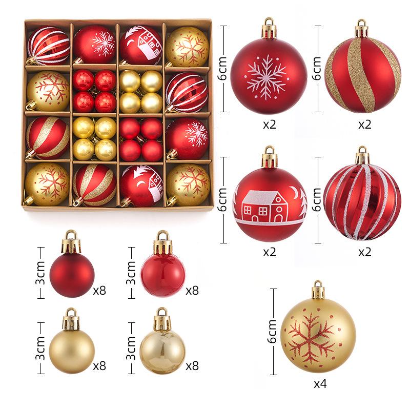 Christmas Decorations 44 Sets Electroplating Painted Balls New Christmas Balls Christmas Tree Pendants Christmas Balls