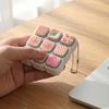 Keychain Pendant Colorful Macaron Buttons Key Chain with Hanging Chain Compact Portable Fidget