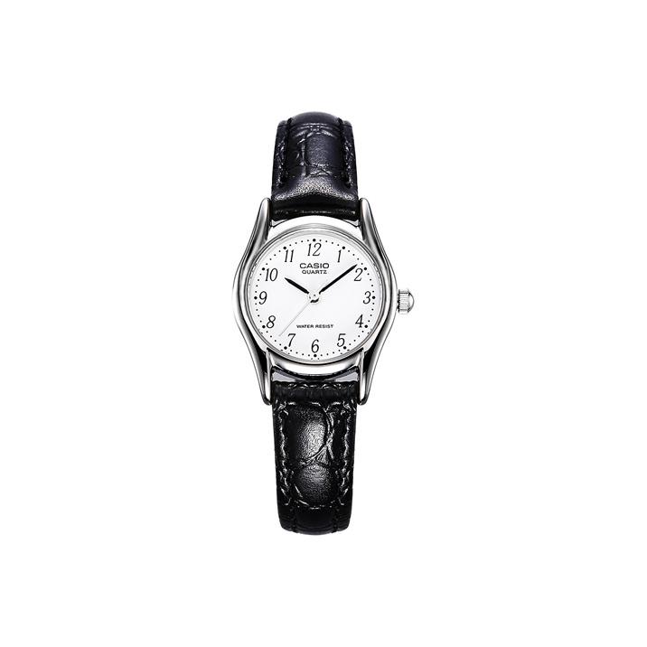 CASIO Women s Standard Series 22mm Black Watch LTP-1094E-7B LTP-1094E-7B White Dial Black Strap
