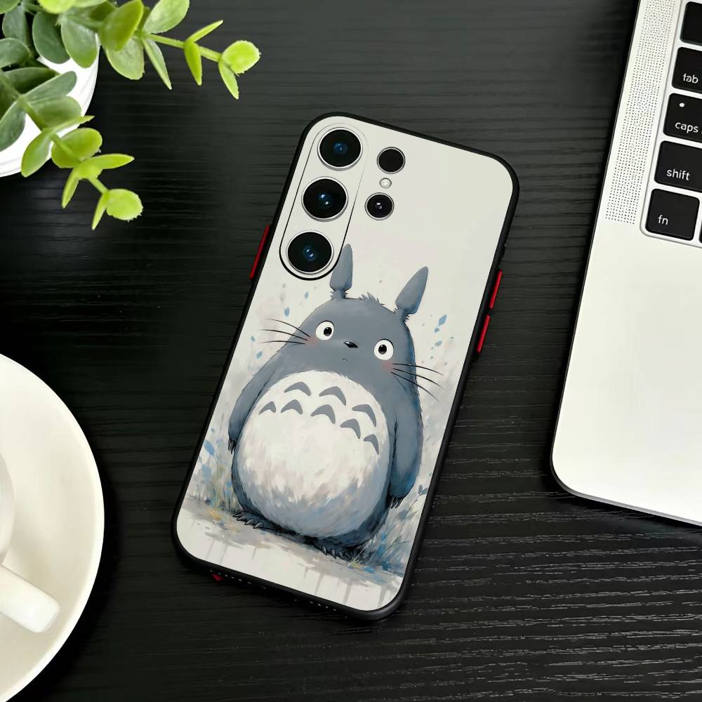 Cartoon O-Totoro-ES Phone Case For Samsung S26,S25,S24,S23,S22,S21,S20,Plus,Fe,Lite,Others Black Cover