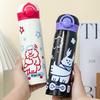 Water Bottlekitty Bouncing Thermos Cup Girl Cup Double Cover L Cartoon Stainless Steel School Drop-proof Straw Water Cup