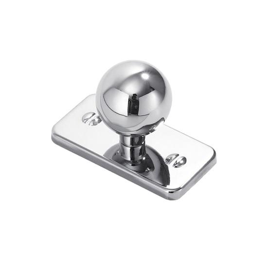 Door Knobs Polished Chrome Finish Zinc Alloy Interior Door Handle Decorative Non-Latching Drawers Cabinets Handle