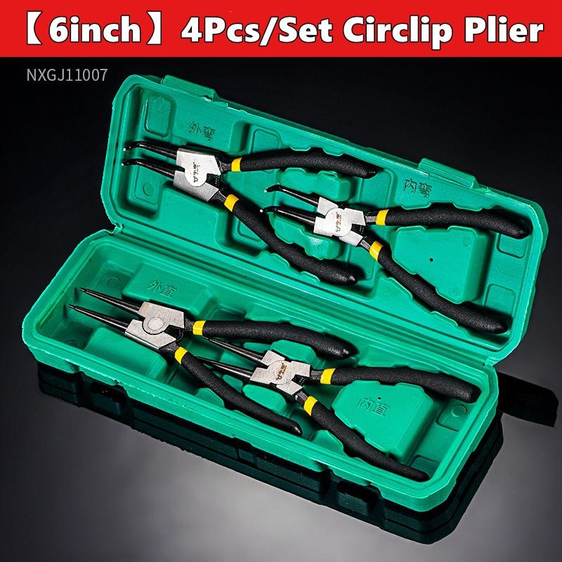 4Pcs 6/7inch Circlip Plier Inside Outside Snap Ring Spring Plier Multifunction Auto Repair Hand Tool Auto Repair Kit Accessoires