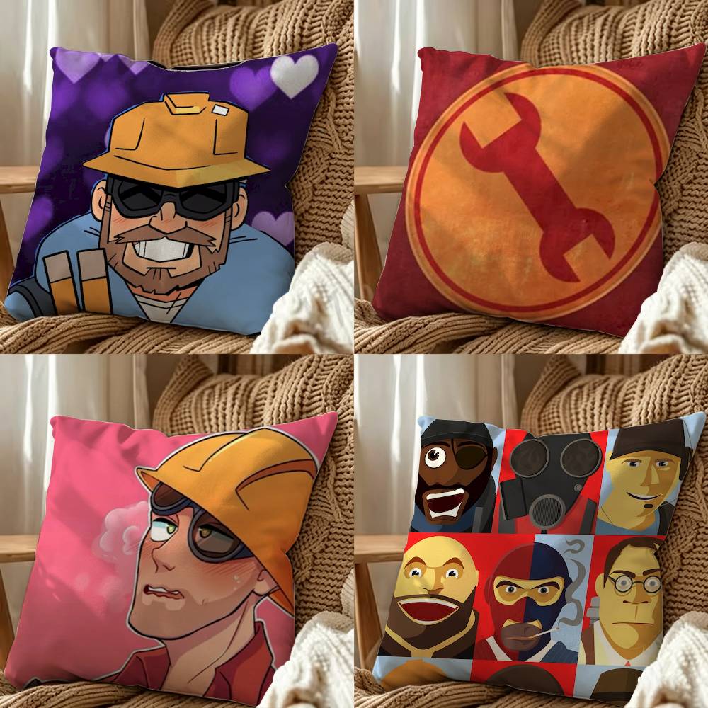 Team Fortress 2 Double-Sided Printed Cushion Cover Bedroom Bedside Sofa Pillow Case