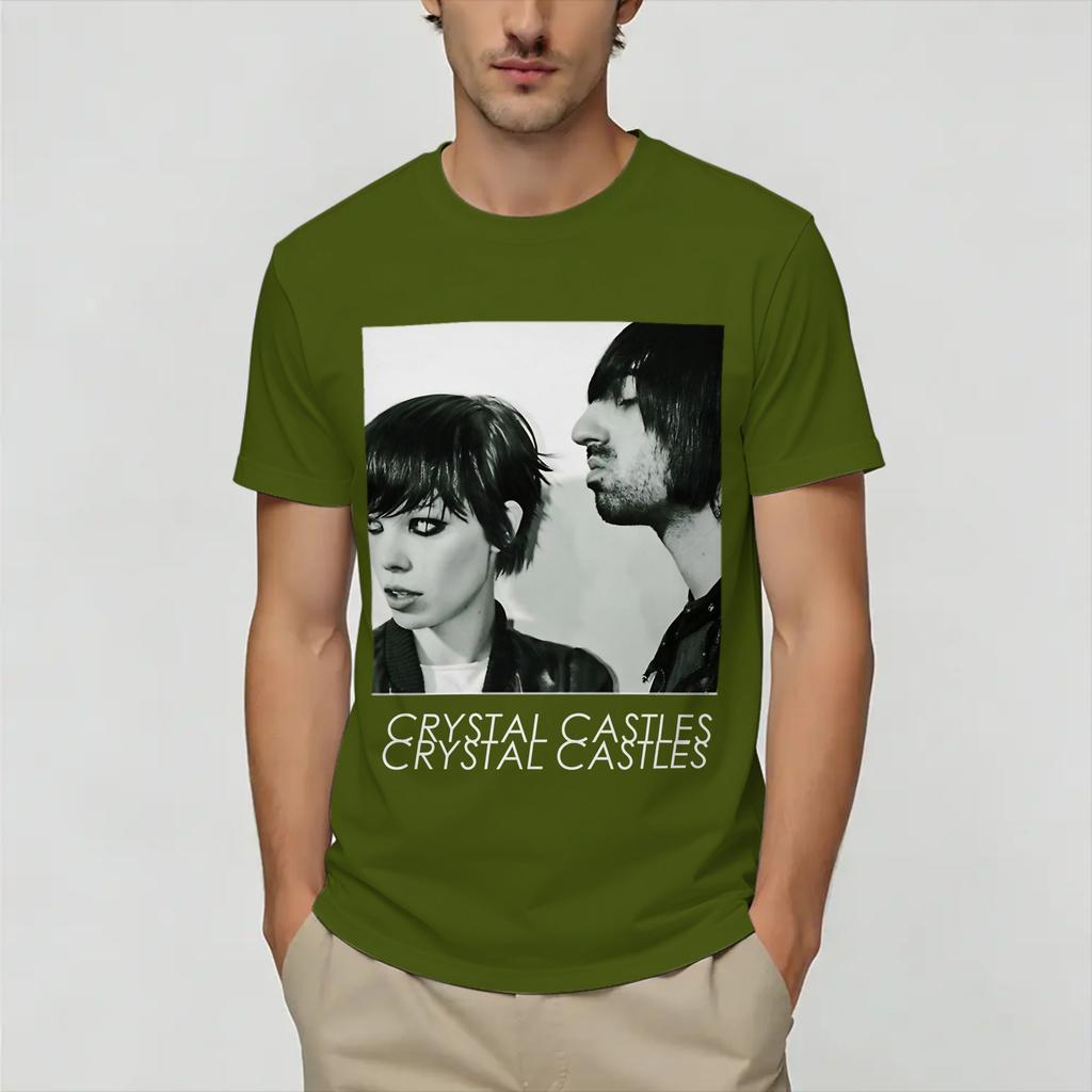 Crystal Castles T Shirt Summer Pure Cotton T Shirts For Unisex Harajuku Casual Tshirt Short Sleeves Y2K Fun Tops