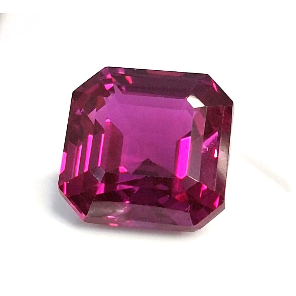 Beautiful Rhodolite Garnet Natural Asscher Cut 11-13 Ct Certified Gemstone