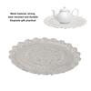 Turkish Tea Coffee Serving Tray Vintage   Embossed Pattern Round Coffee Plate for Bar Outdoor   Dessert