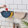 Wall-Mounted Semi-Circular Folding Trash Can for Kitchen, Bathroom, or Car