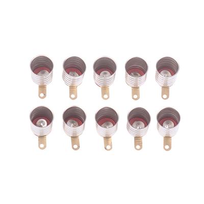 10Pcs E10 Screw-Type Copper Lamps Base Bulb Small Electric Bead Lamp Holder Home Experiment Circuit Electrical Accessories