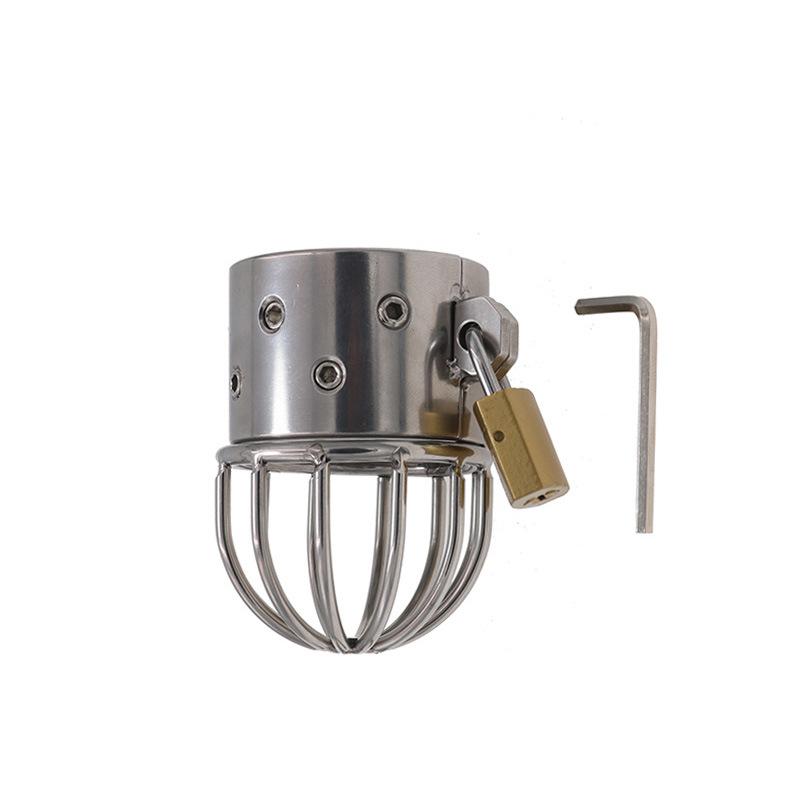 Stainless Steel Scrotum Pendant Weight-Bearing Ring Penis Physical Stop Stretch Anti-Escape Bondage Alternative Metal Toy