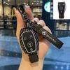leather Car Metal Key Case Cover Shell for Mercedes Benz A B C E Class GLS GLA GLK GLC CLS CLA AMG W204 W205 W212 W463 W176 QQ69