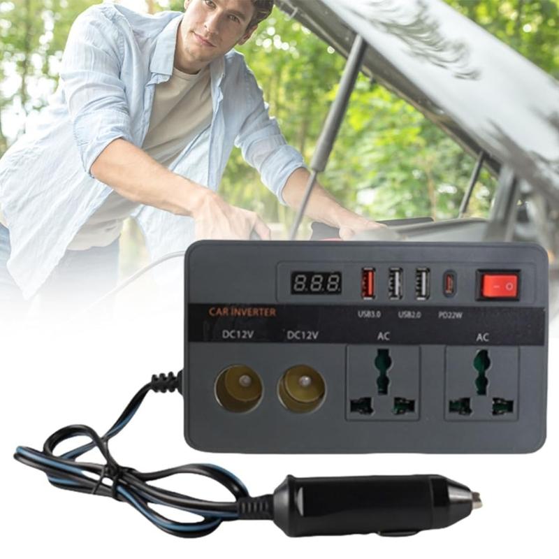 300W Vehicle Adapter 12V To 220V Power Inverter With
