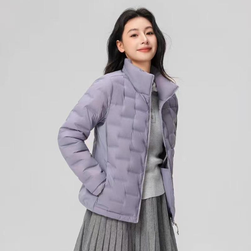 Down jacket women's autumn and winter new down light and thin good-looking fashion stand-up collar warm slim and thickened short jacket