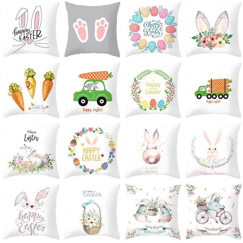

New Easter Bunny Pillow Cover Festive Home Decor Pillow Cover 45*45cm