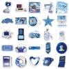 50 Retro Y2K Graffiti Blue Stickers for Journals & DIY Phone Cases