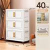 Double-door Living Room Storage Cabinet Folding Floor-standing Storage Box No Installation Required Simple Storage Cabinet