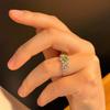 Full Green Yang Green Natural Jadeite Ring, Women'S Opening Is Slightly Inlaid, And The Real Shot Is Fidelity.