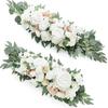 A Pair of Rose Wedding Place Card Flower Set - Artificial Pink Flower Gift, Suitable for Logo, Table, Ceremony and Reception Background