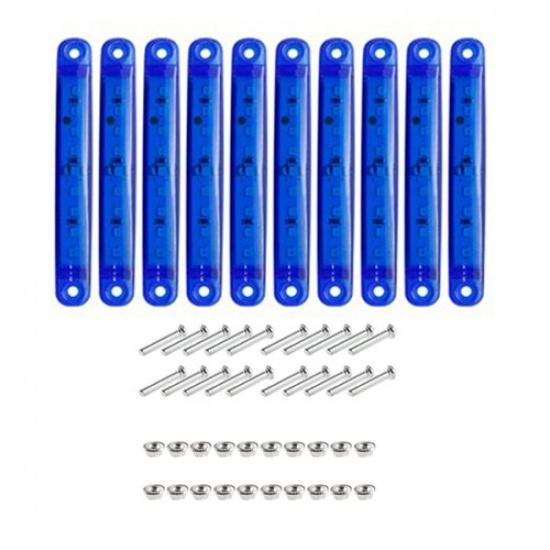 10Pcs Blue Marker Side Clearance Light Trailer Tail Car 9 Lamp LED Bulb Lamps