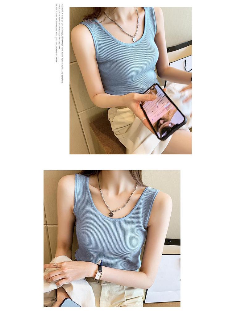 Damen Slim Fit Racerback Camisole Crop Top