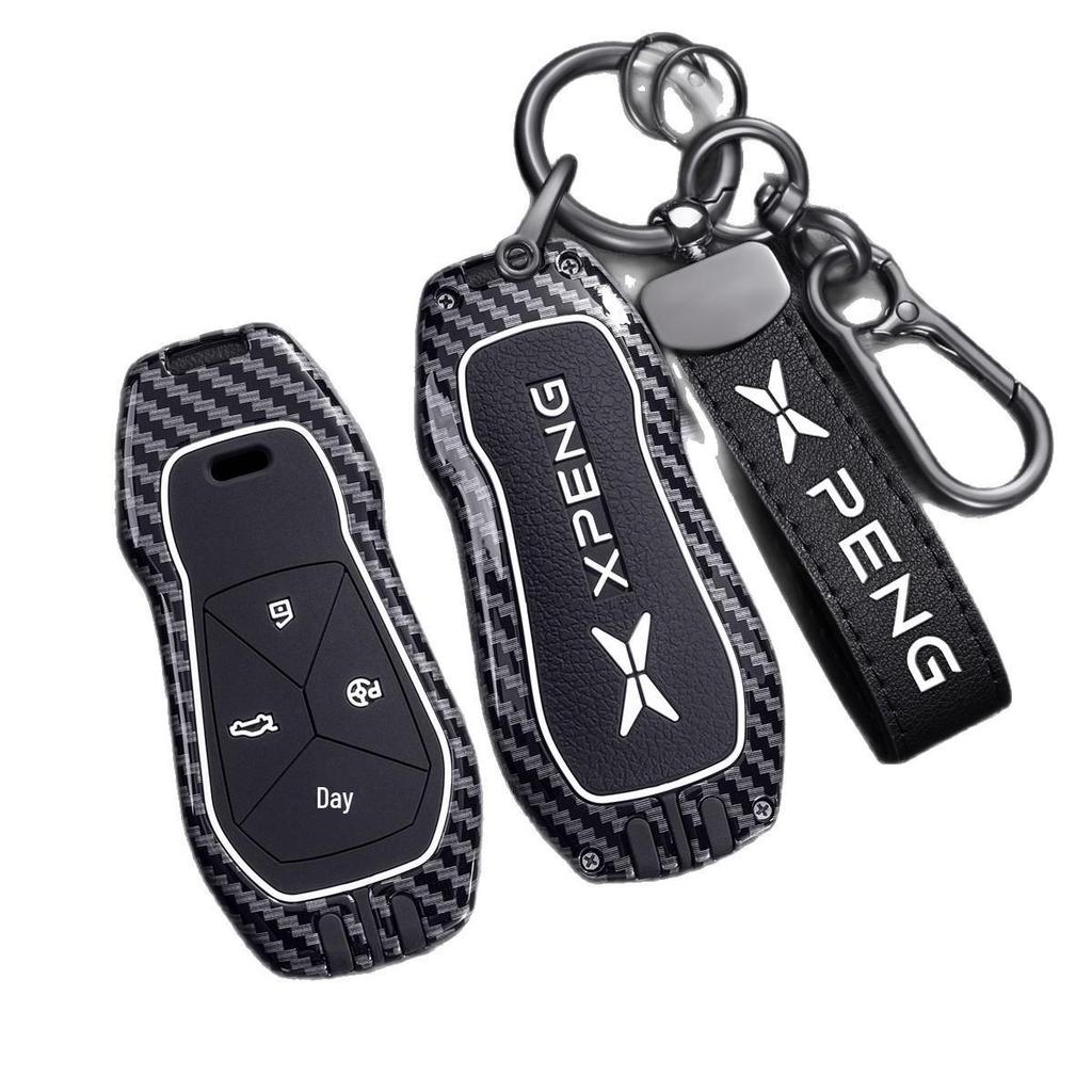 Premium Auto Schlüsselhülle für Xiaopeng P7, G6, P7i, P5, G3, G3i, G9 - Schlüsselanhänger Schnalle für Damen & Herren