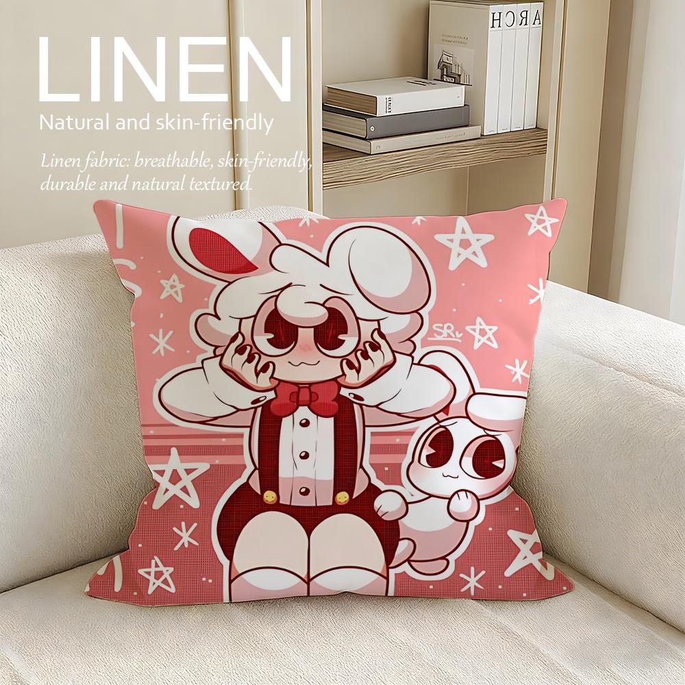 Cute Chikn Nuggit Cushion Cover Pillowcase Set Pcs x x Breathable Washable Sofa Cushion Cover